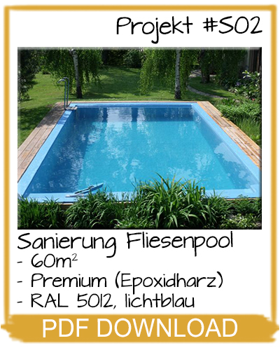 Fliesenpool Sanierung Beispiel